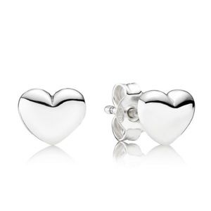 Pandora Plain Heart Earrings
